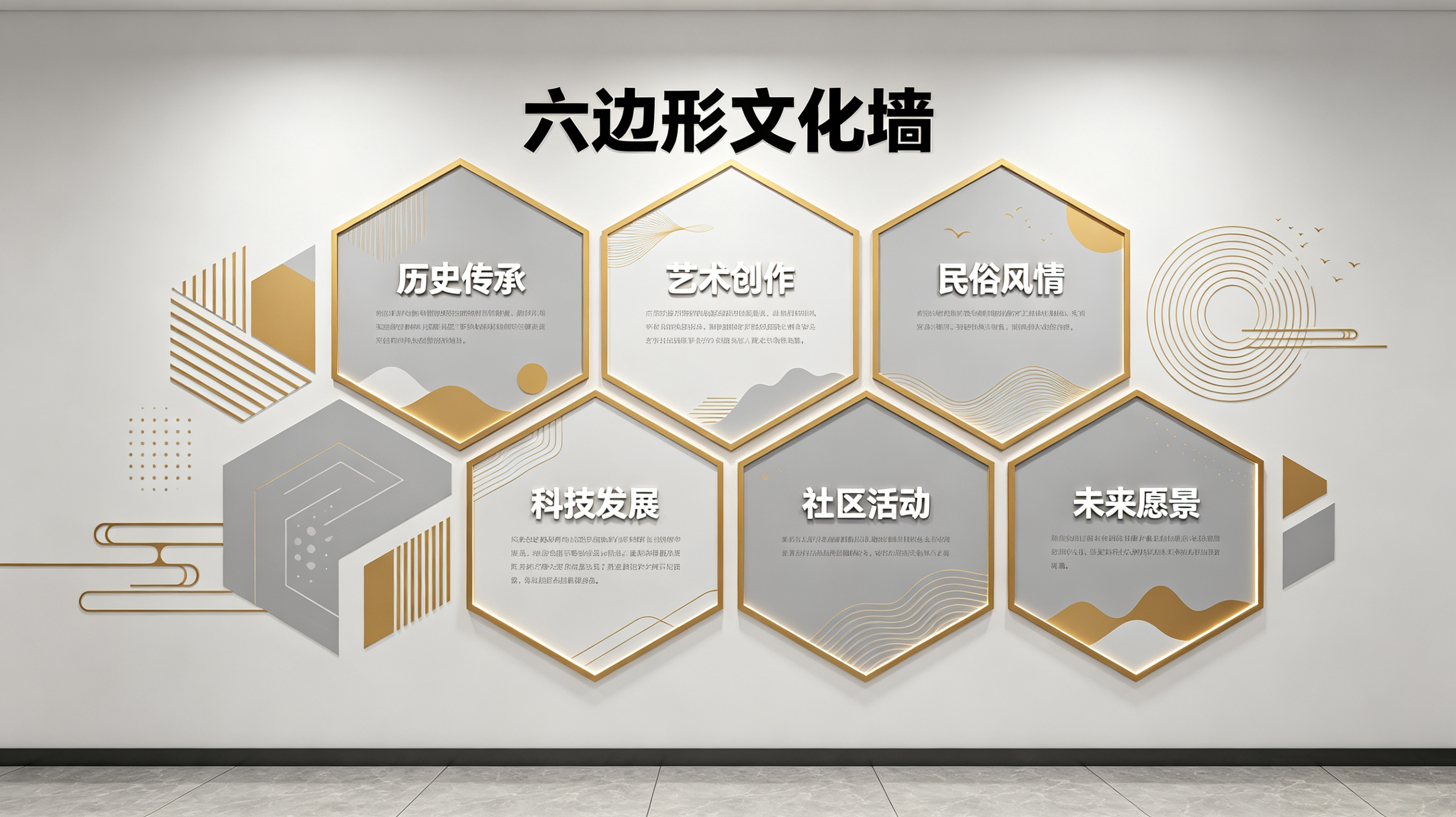 无为企业文化墙 | 六边形信息美学